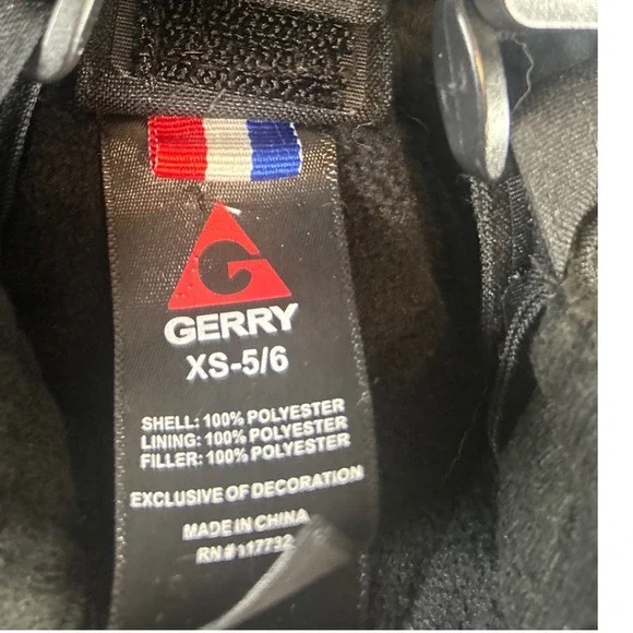 Gerry Black Ski Snow Bib Overalls Pants‎ with Suspenders Kids XS 5 6 Waterproof - Picture 3 of 9